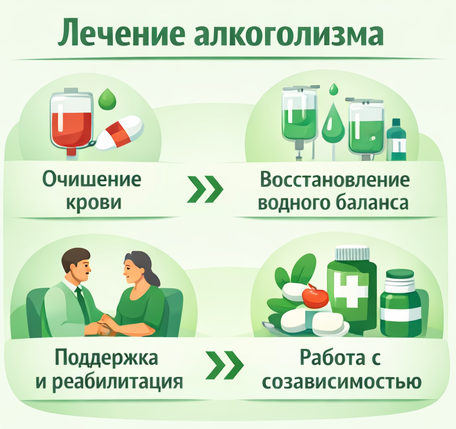 лечение алкоголизма в Лихославле этапы
